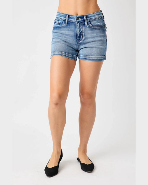 Mid-Rise Heavy Contrast Faux Flap Pocket Shorts-shorts-Judy Blue-Small-thekeepersoflove