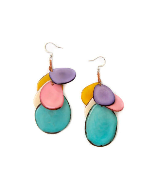 Jordin Earrings-Earrings-Tagua by Soraya-Pastel Multi-thekeepersoflove