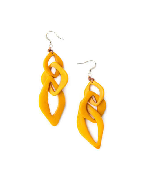 Pame Earrings-Earrings-Tagua by Soraya-Yellow-thekeepersoflove