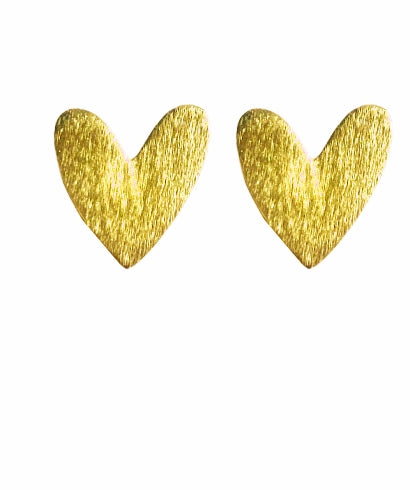 Heart Stud Earrings-Earrings-Creative Brazil-Gold-thekeepersoflove