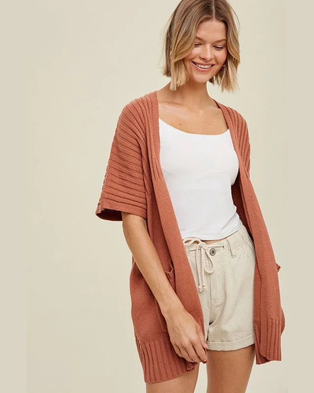 Ribbed Cardigan-Cardigans-Wishlist-S/M-Clay-thekeepersoflove