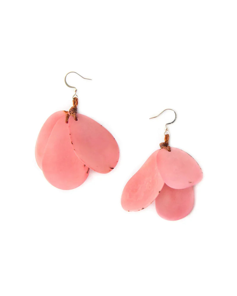 Candace Earrings-Earrings-Tagua by Soraya-Pink-thekeepersoflove