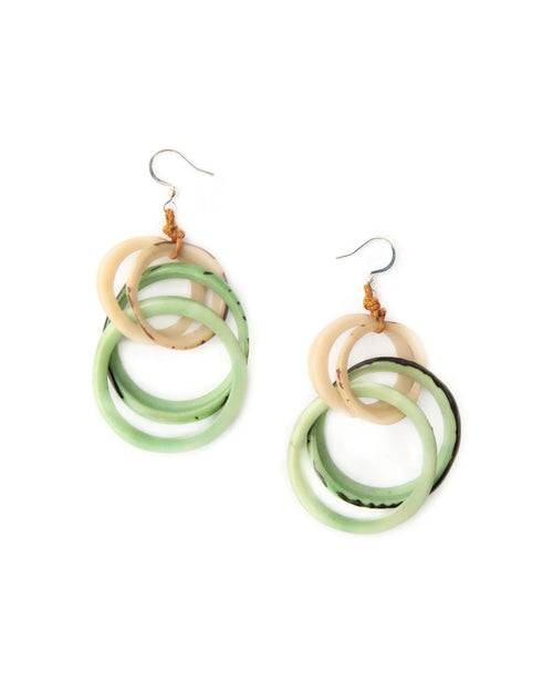 Bonnie Earrings-Earrings-Tagua by Soraya-Mint/Ivory-thekeepersoflove