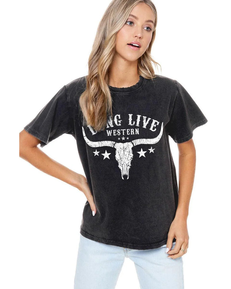 Long Live Western Graphic Top-Shirts & Tops-Zutter-Small-Black-thekeepersoflove