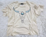 Longhorn Graphic Top-Shirts & Tops-Zutter-Bone-Small-thekeepersoflove